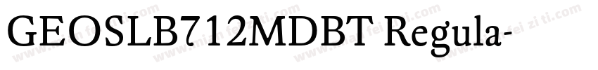 GEOSLB712MDBT Regula字体转换